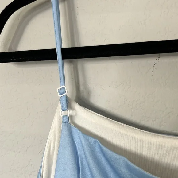 Lindy Bop Blue Iris Fit and Flare Dress 6 Blue - Picture 6 of 7